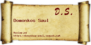 Domonkos Saul névjegykártya